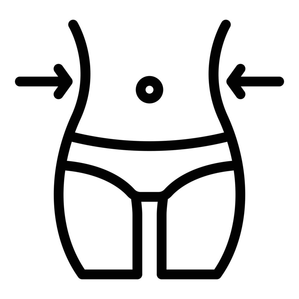 Healthy slimming icon, outline style vector