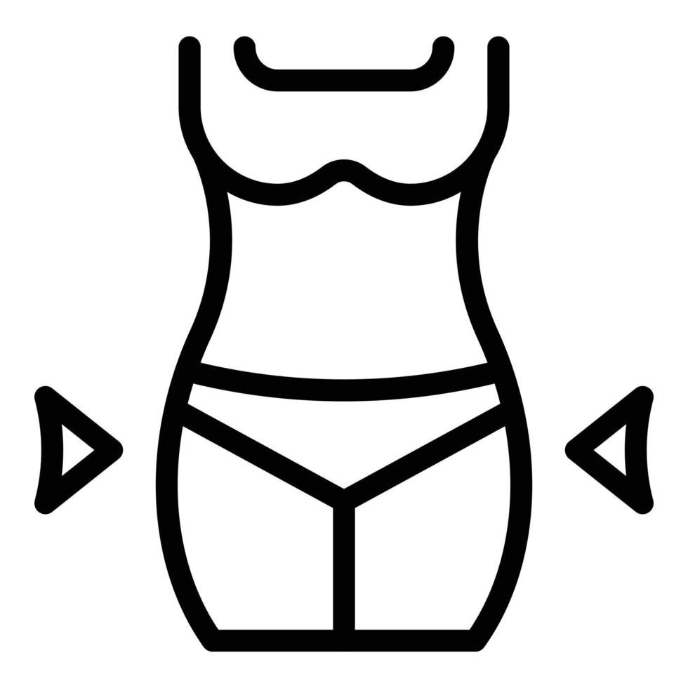Slimming icon, outline style vector