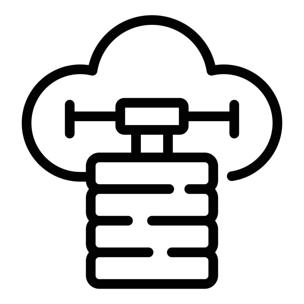 Server network icon, outline style vector