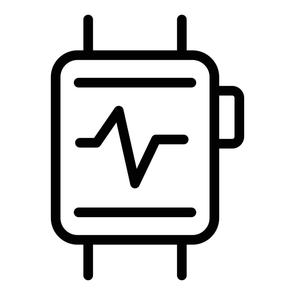 Smartwatch slimming icon, outline style vector