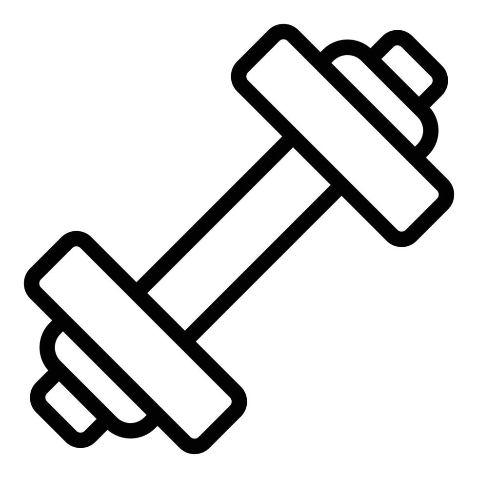 Dumbbell slimming icon, outline style vector