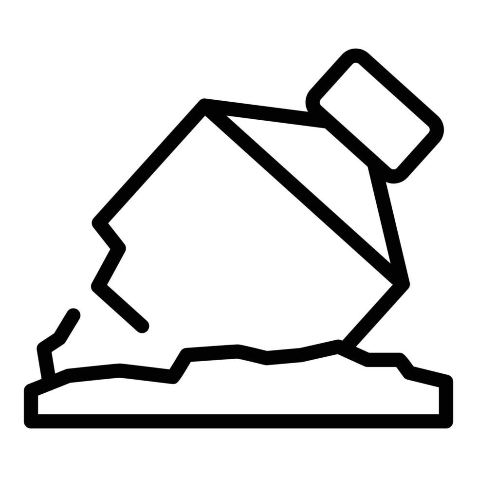 Plastic bottle waste icon, outline style vector