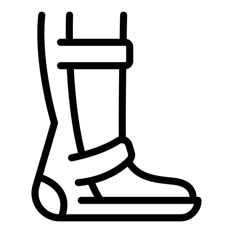 Rehabilitation foot icon, outline style vector