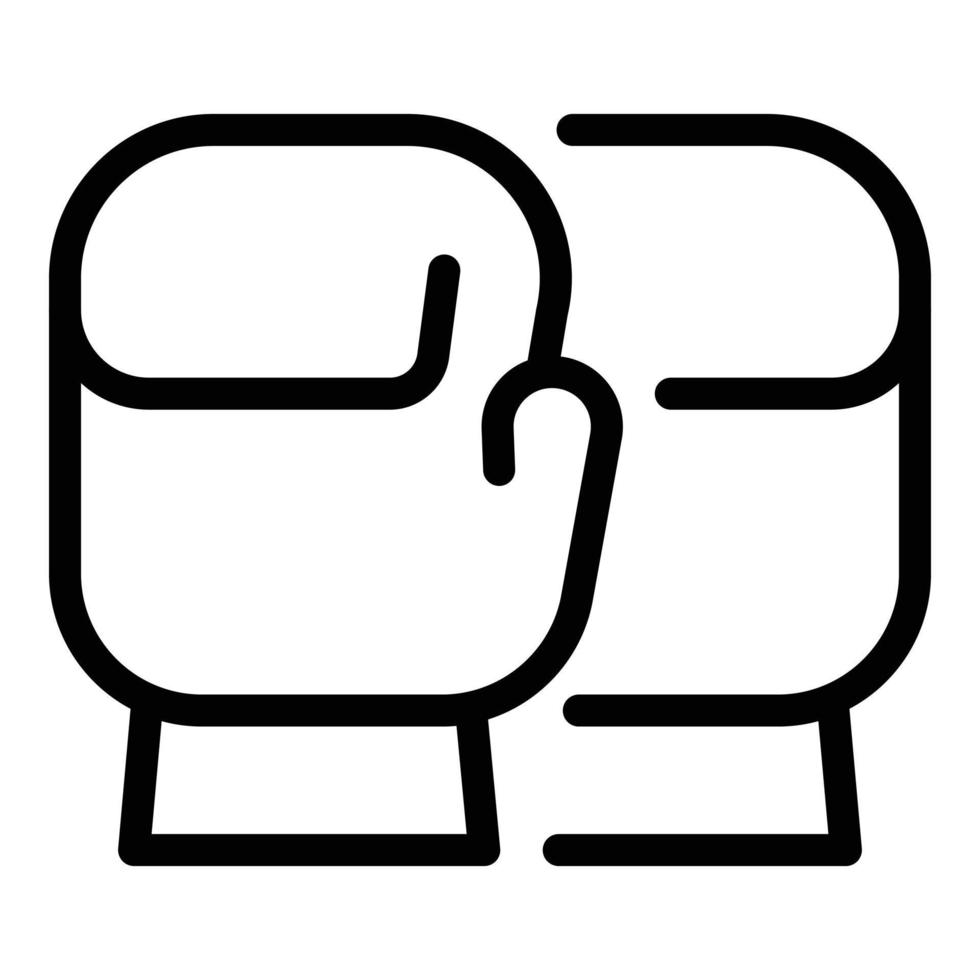 Boxing gloves icon, outline style vector