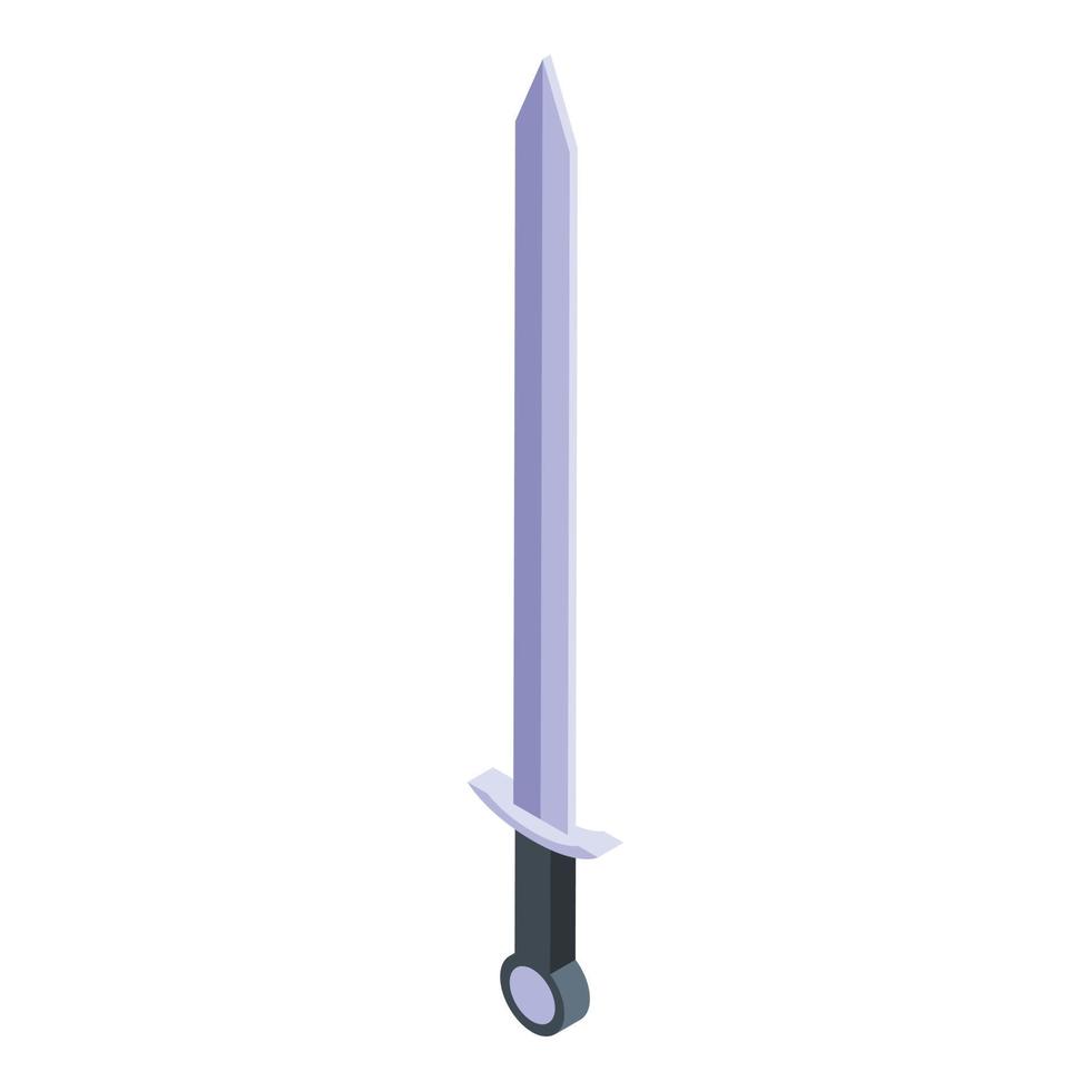 Trade war sword icon, isometric style vector