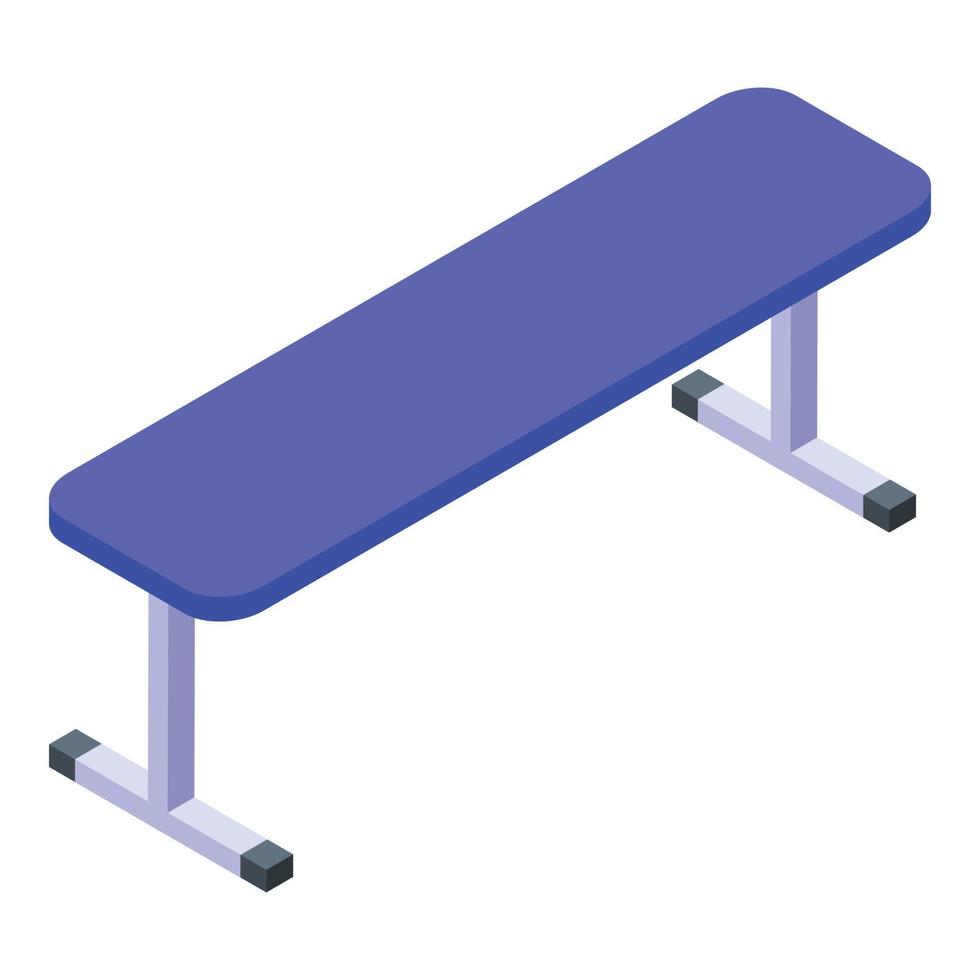 Gym bench icon, isometric style vector