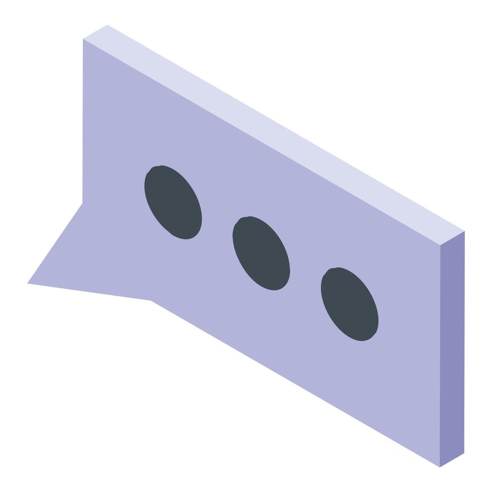 Reputation chat icon, isometric style vector