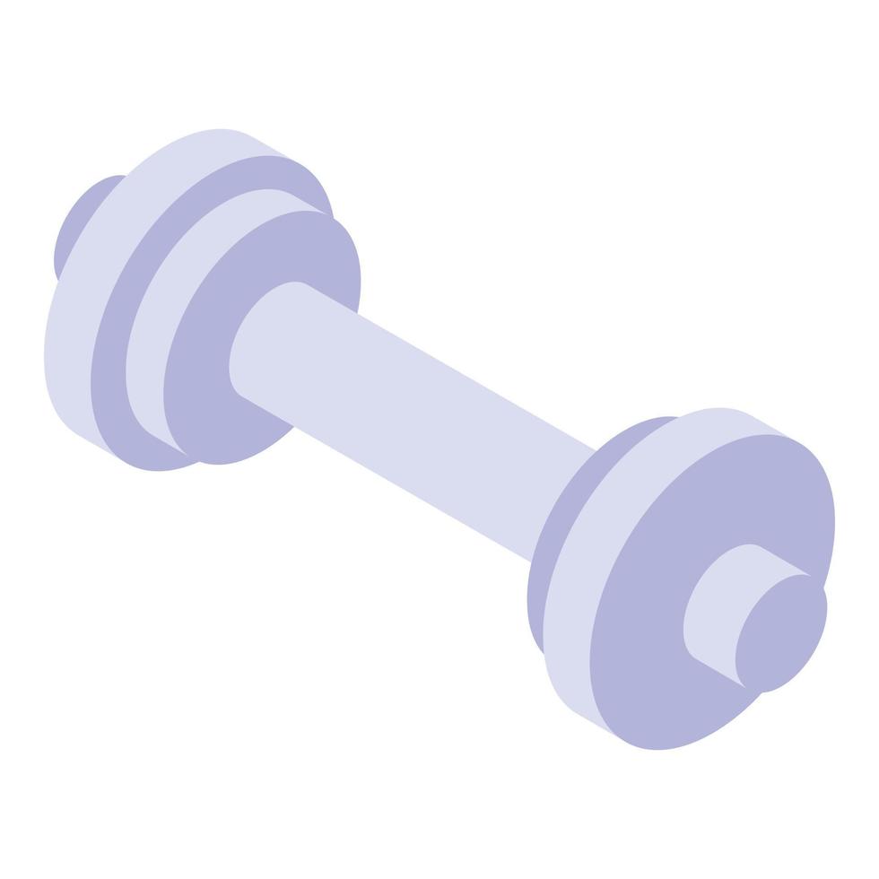 Gym dumbbell icon, isometric style vector