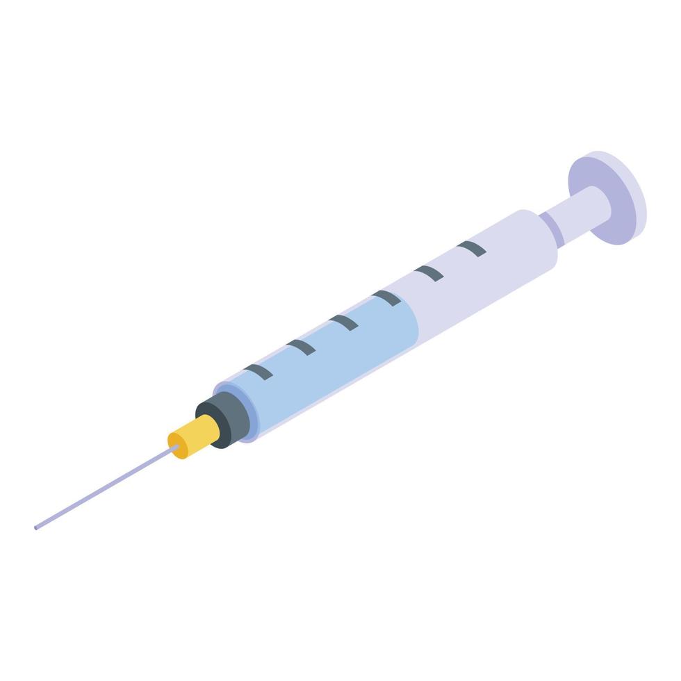 Measles syringe icon, isometric style vector