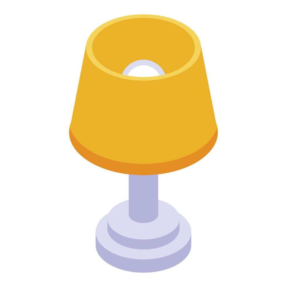 icono de lámpara de escritorio para niños, estilo isométrico vector