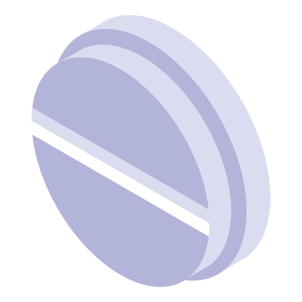 Measles pill icon, isometric style vector