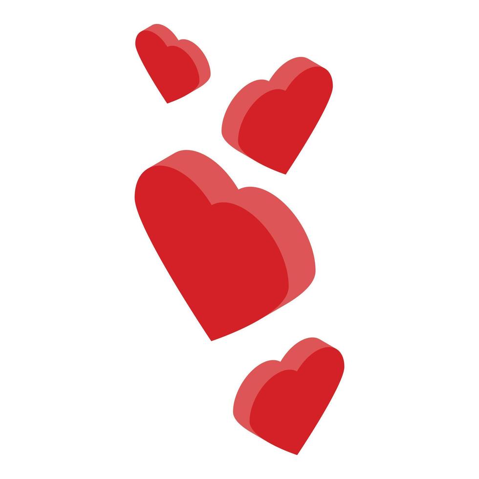 Heart trophy reputation icon, isometric style vector