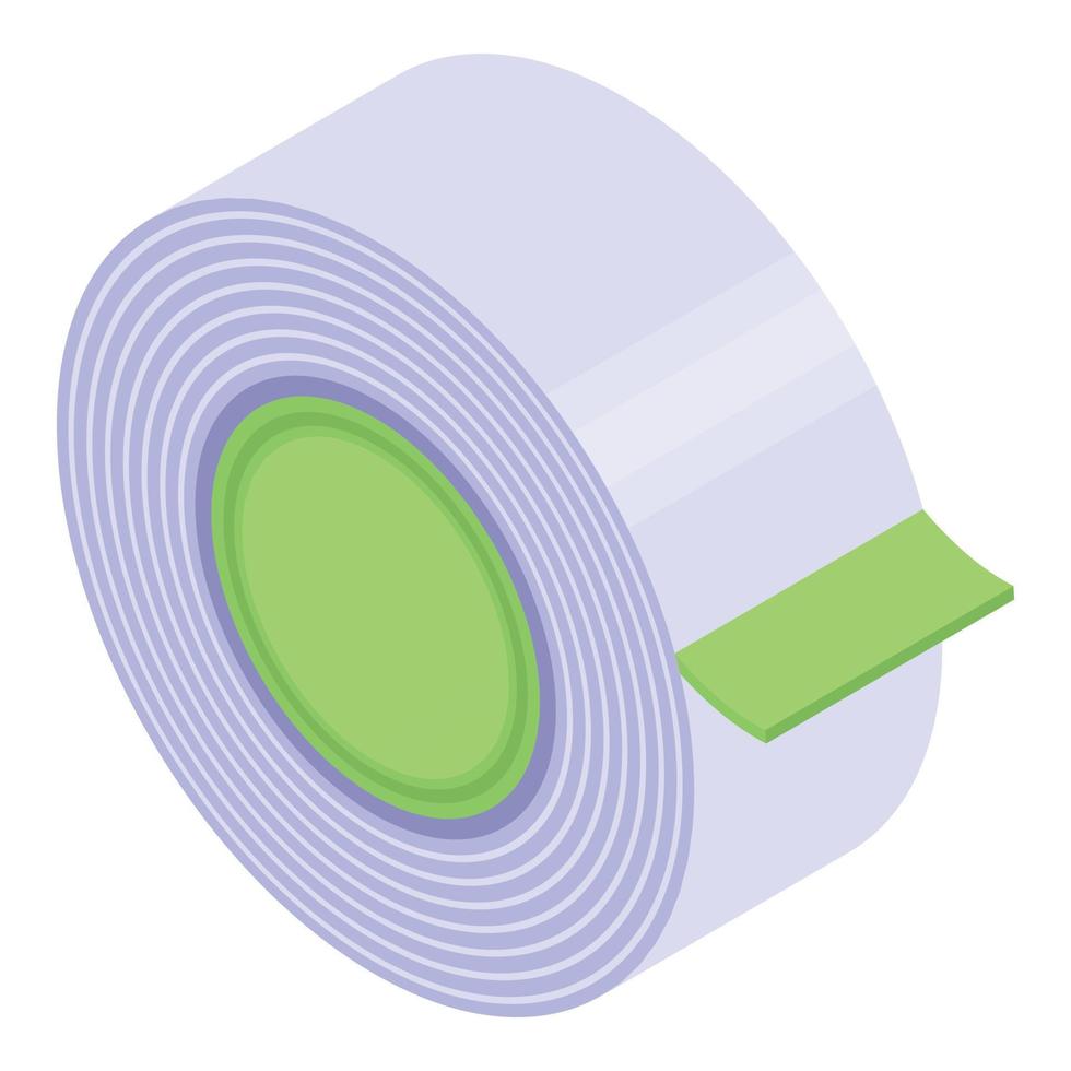 Masking scotch tape icon, isometric style vector