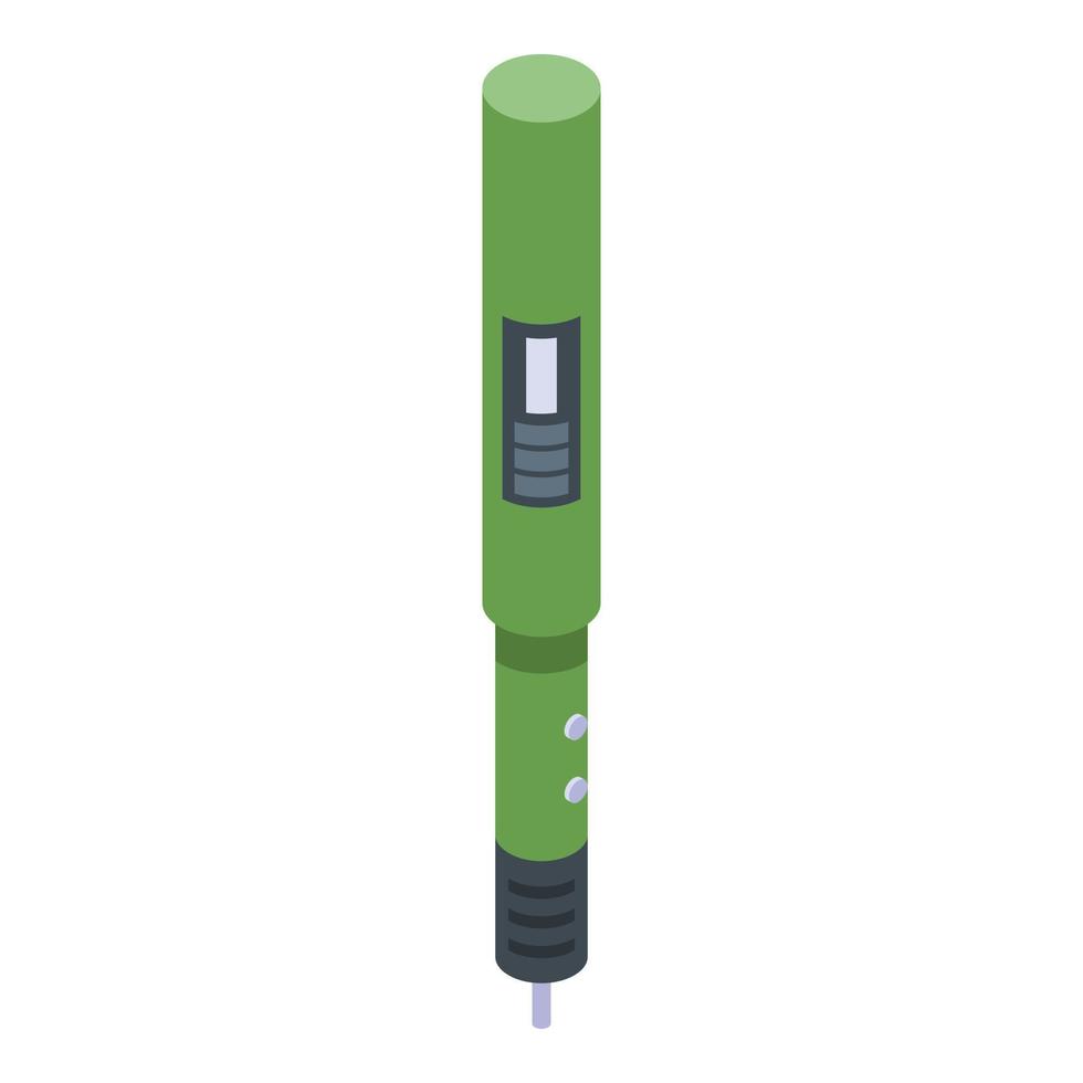 3d pen engineering icon, isometric style vector