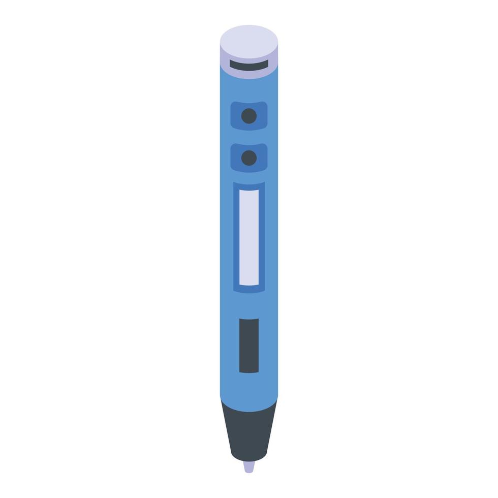 3d pen device icon, isometric style vector