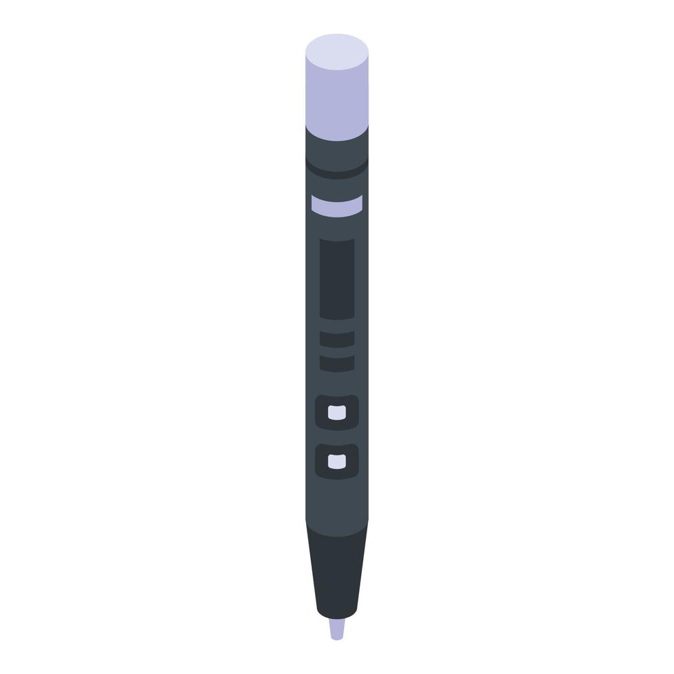 3d pen equipment icon, isometric style vector