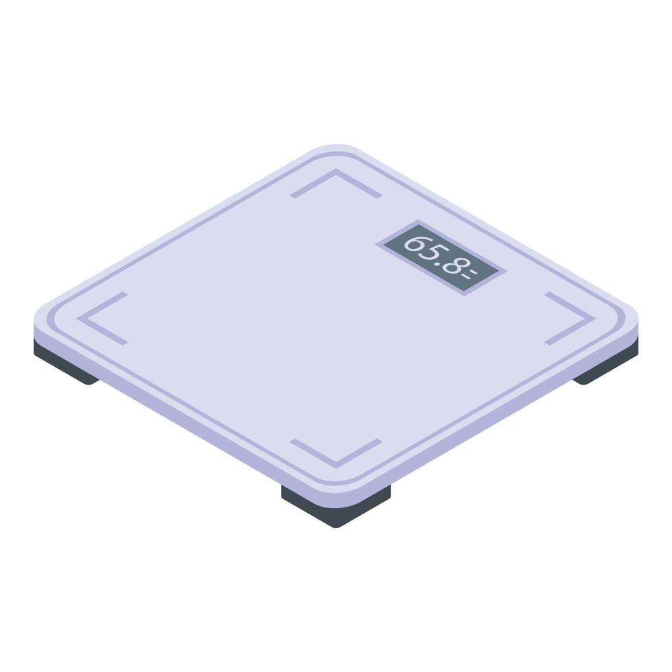 Health smart scales icon, isometric style vector