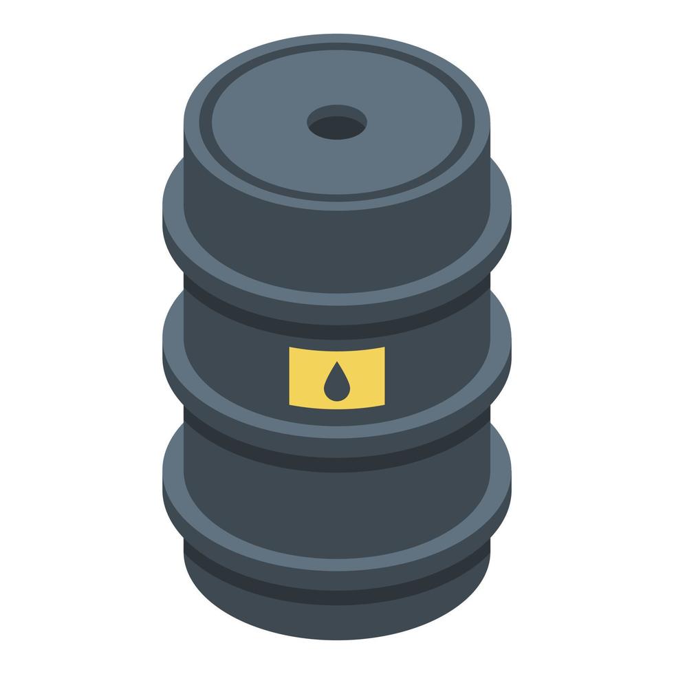 Trader barrel icon, isometric style vector