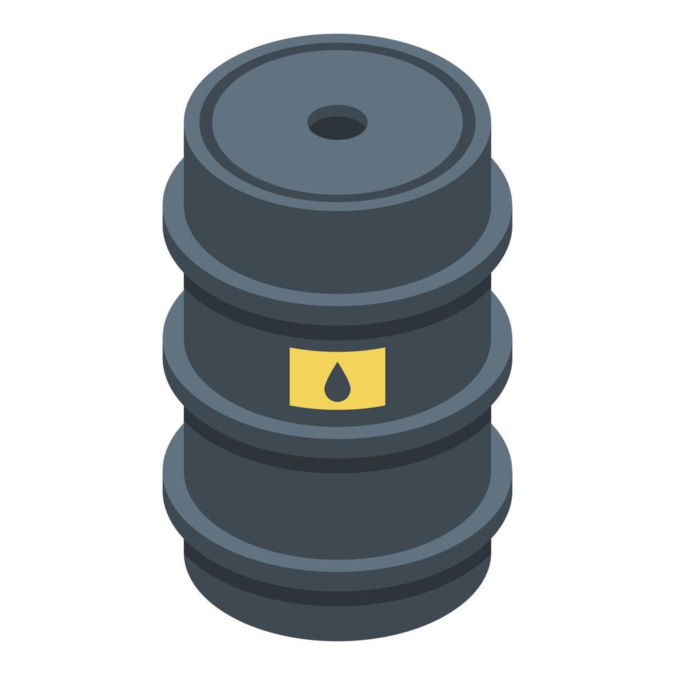 Trader barrel icon, isometric style vector