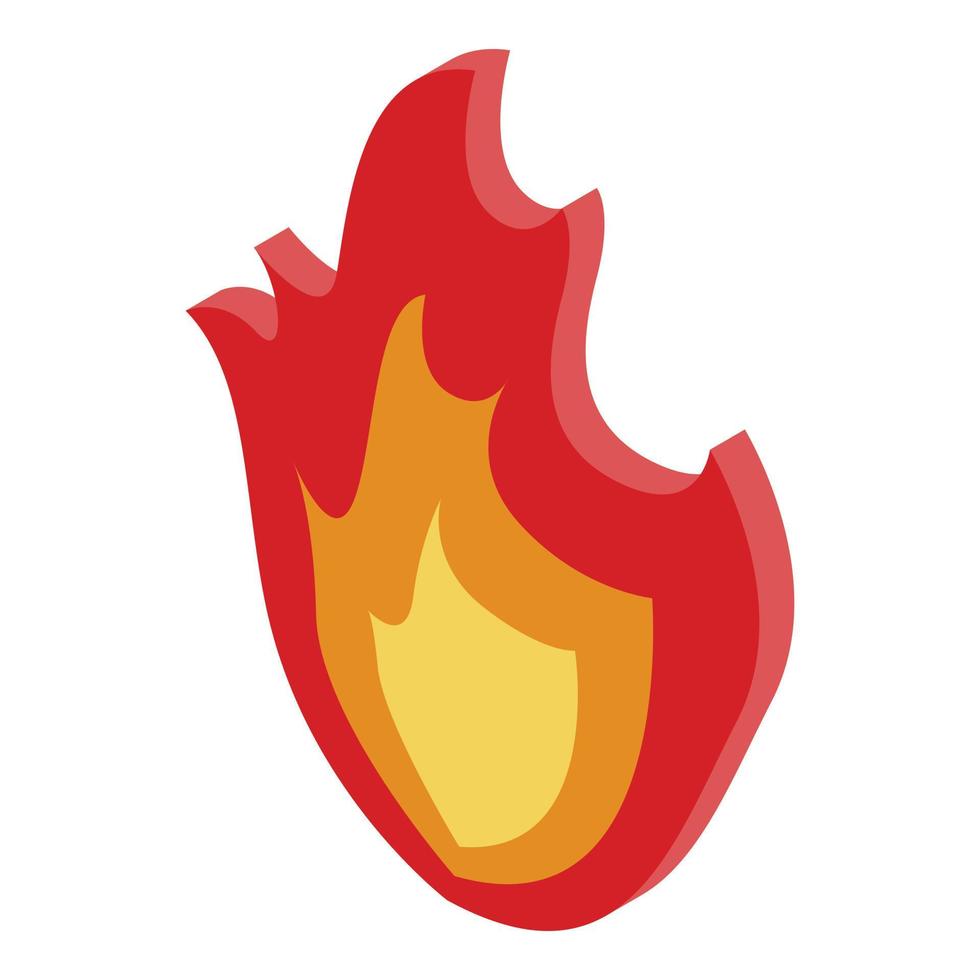 Deadline campfire icon, isometric style vector