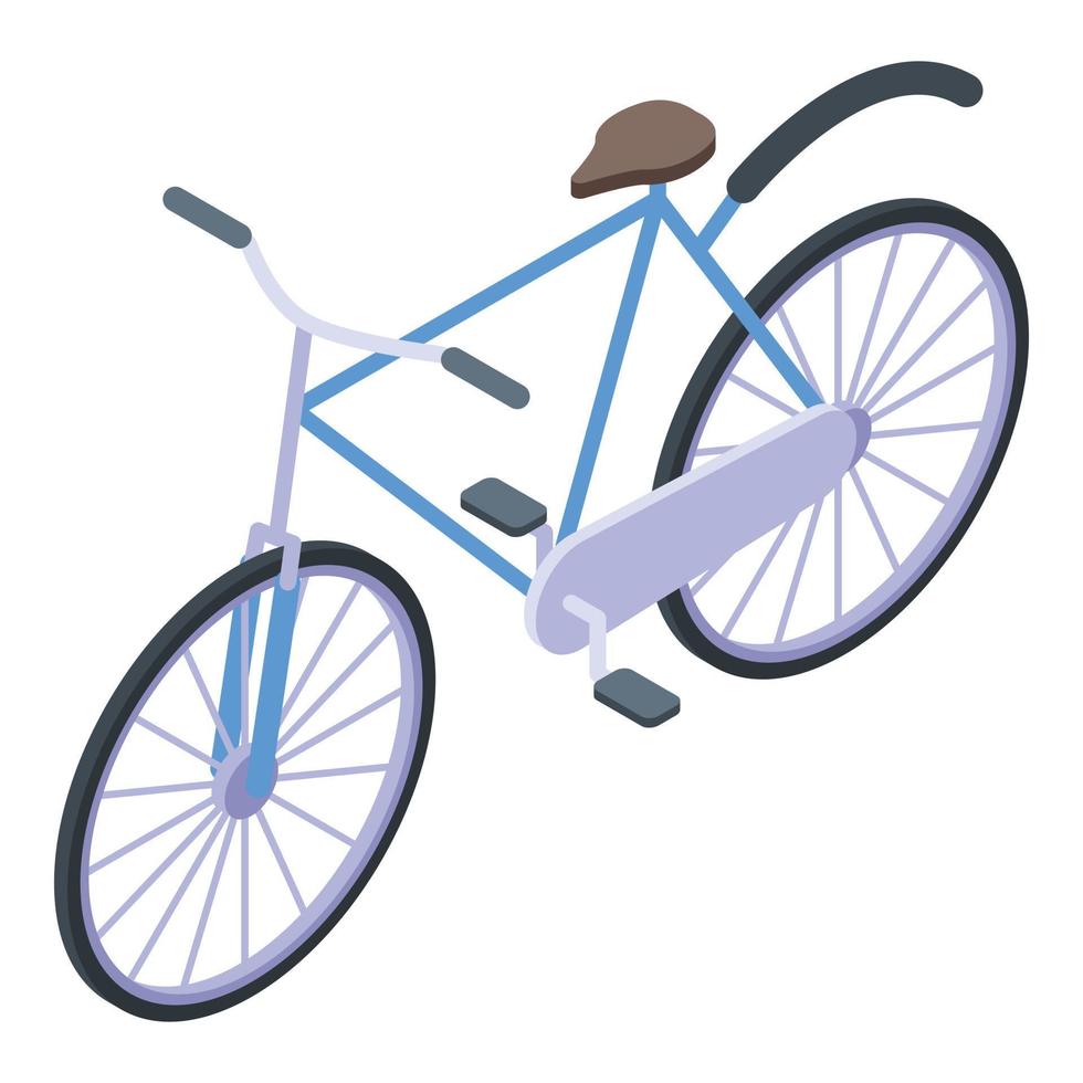 Swedish bicycle icon, isometric style vector