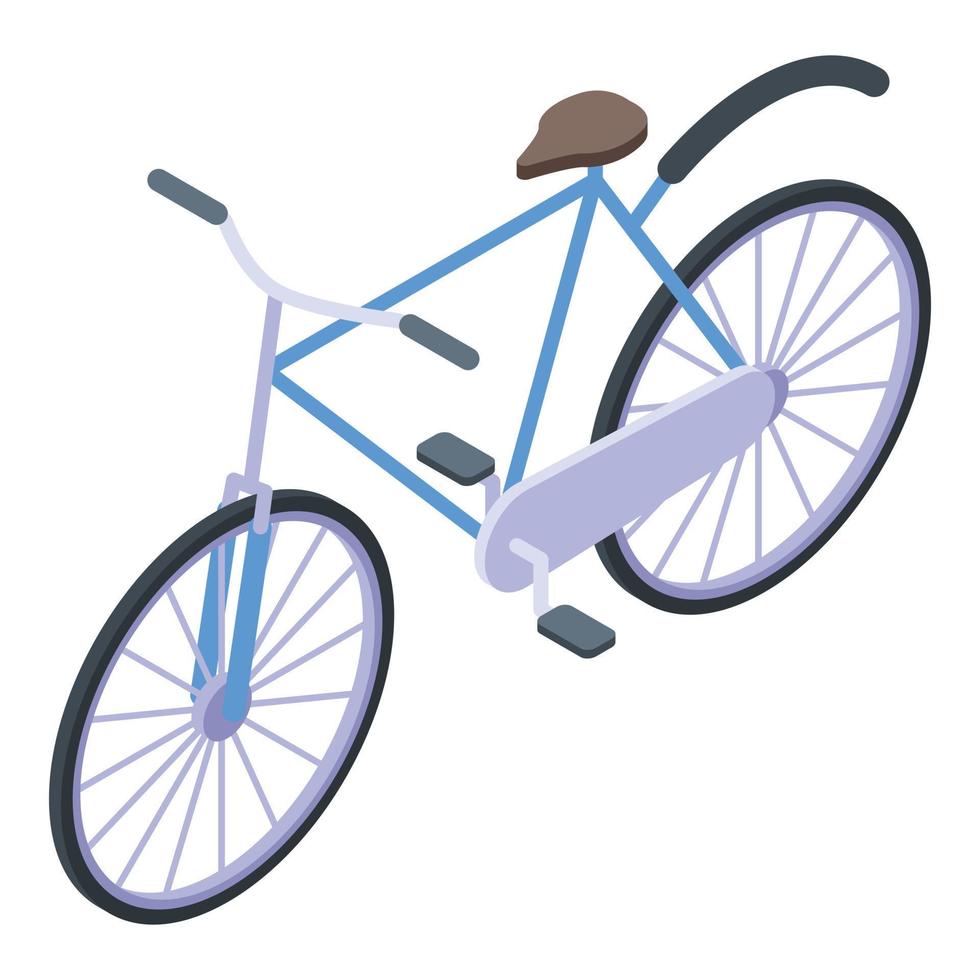 icono de bicicleta sueco, estilo isométrico vector