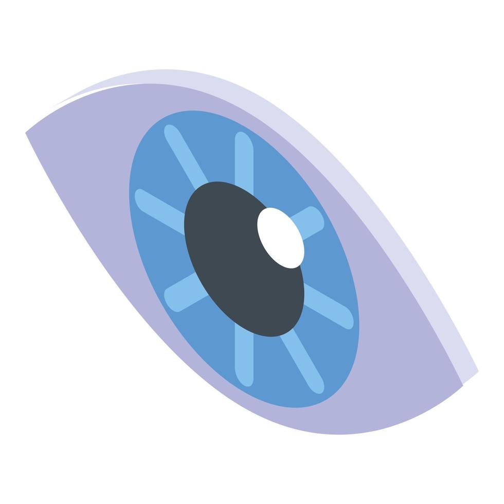 icono de ojo falso, estilo isométrico vector