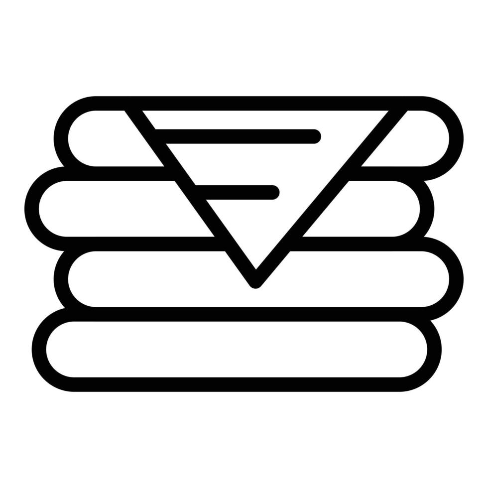 Textile stack icon, outline style vector