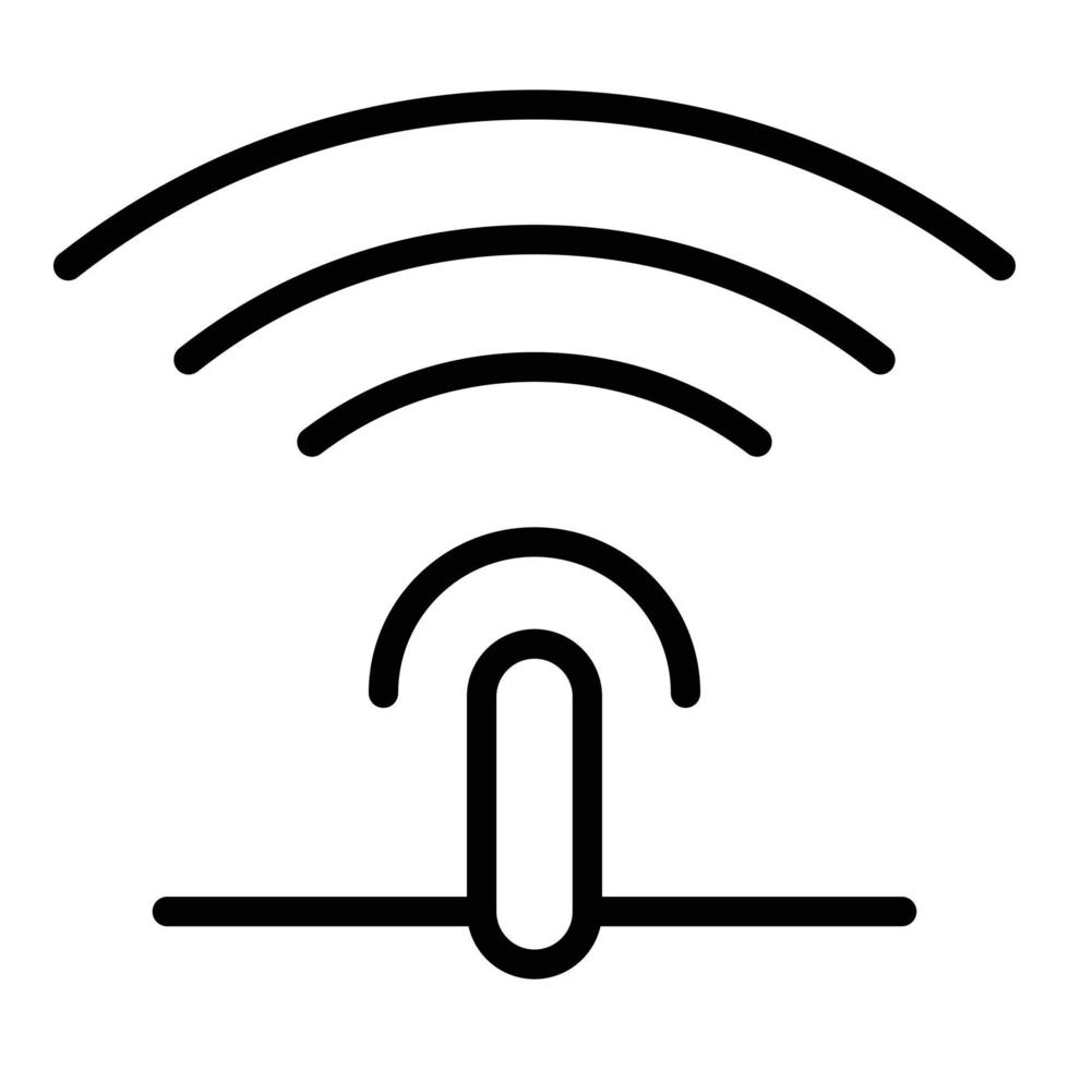 Wifi router point icon, outline style vector