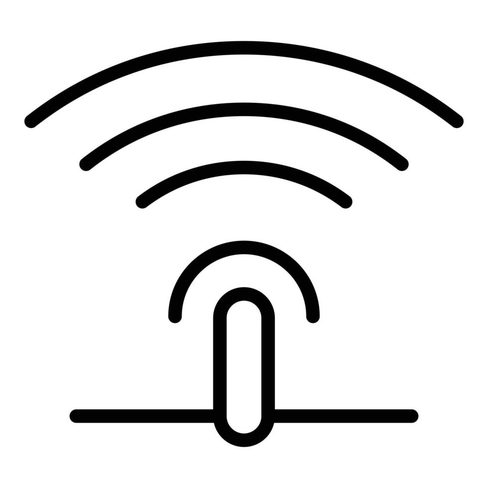 Wifi router point icon, outline style vector