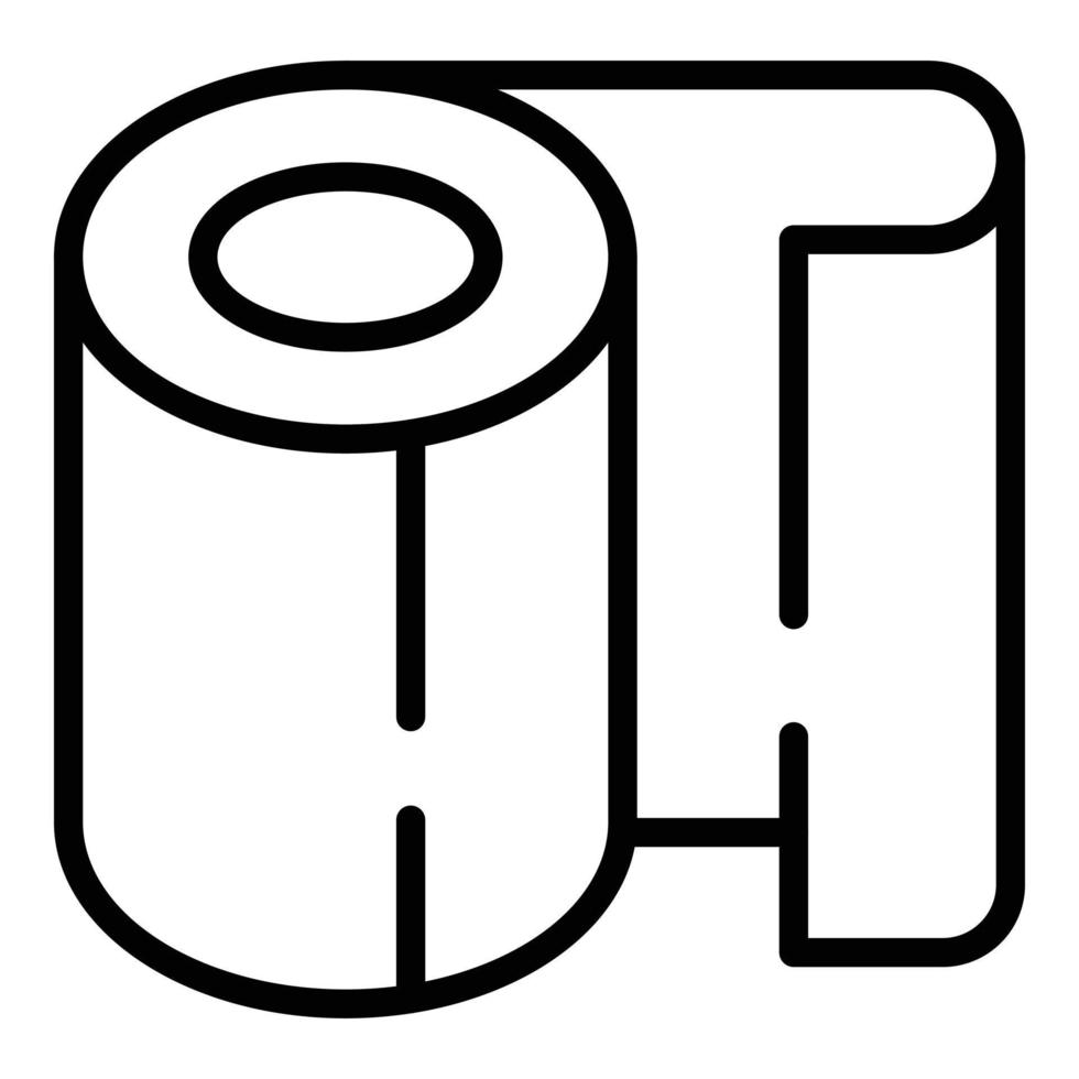 Toilet paper roll icon, outline style vector