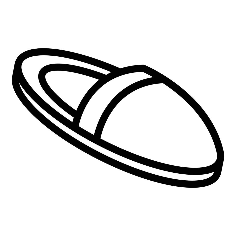 icono de zapato de zapatillas de casa, estilo de esquema vector