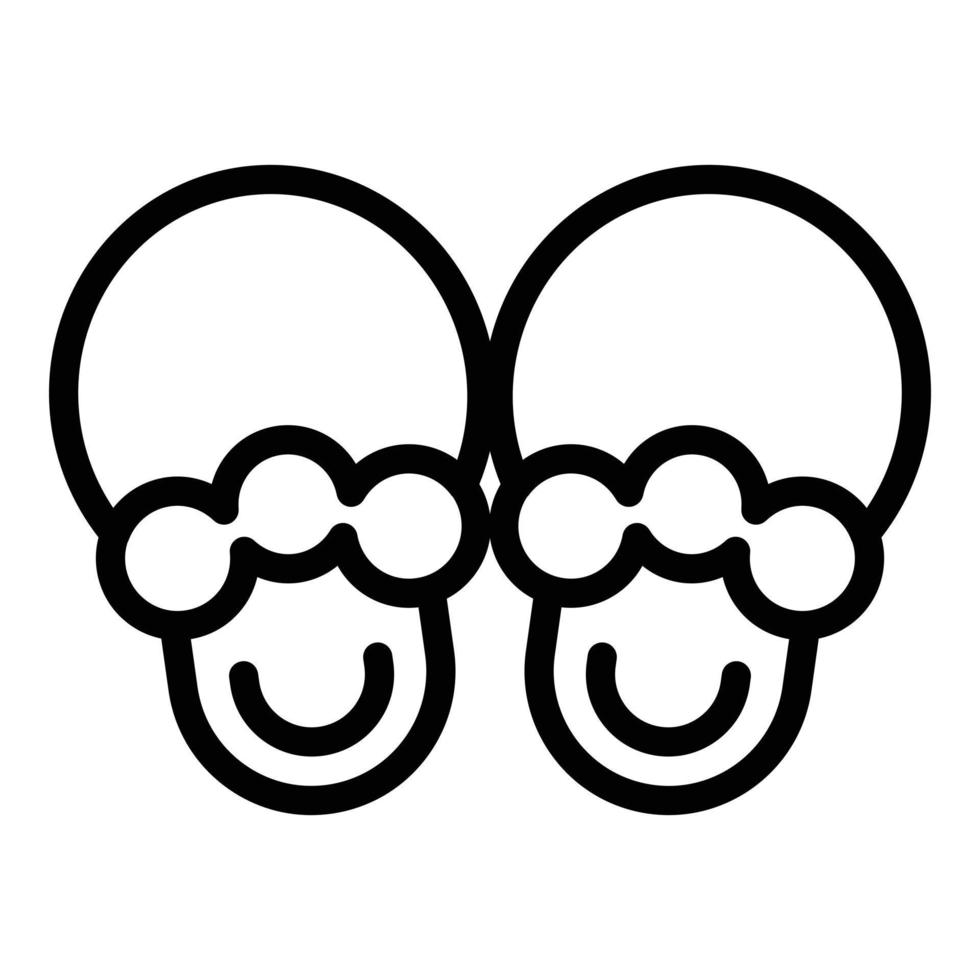 Home slippers house icon, outline style vector