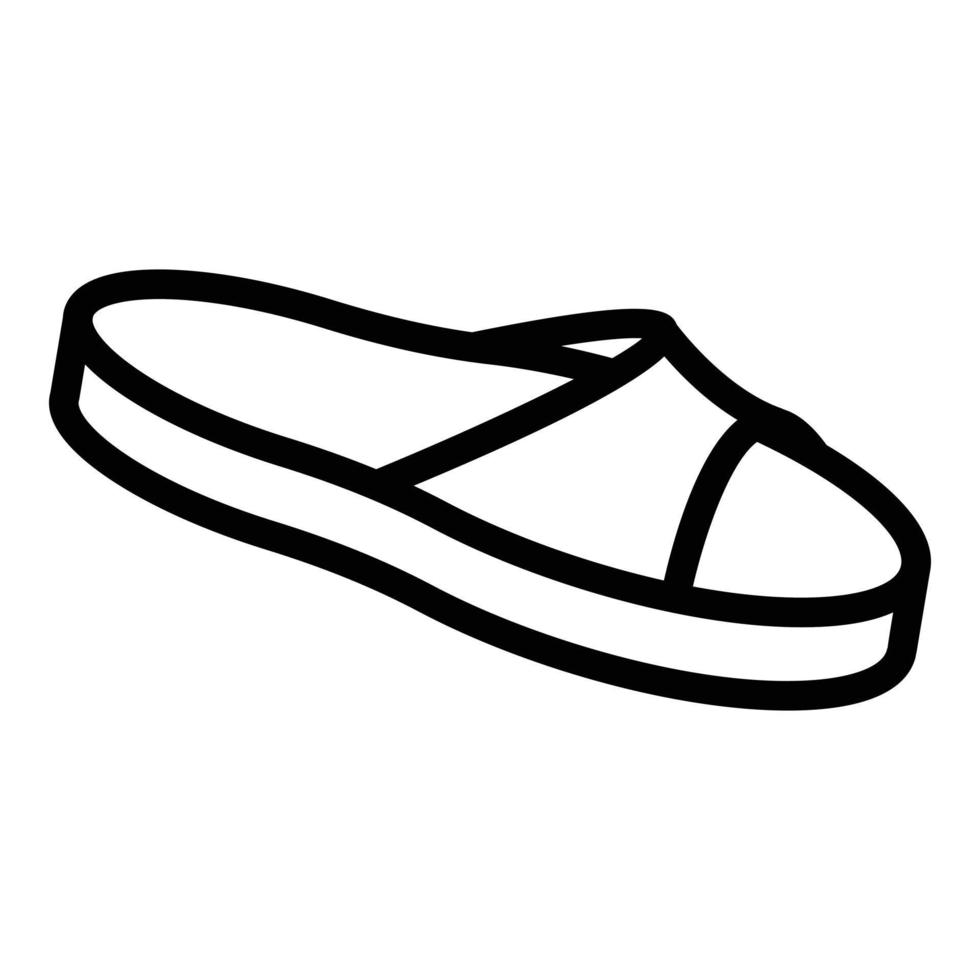 Home slippers funny icon, outline style vector