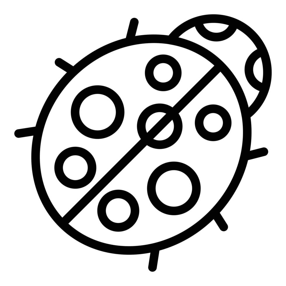 Ladybird nature icon, outline style vector