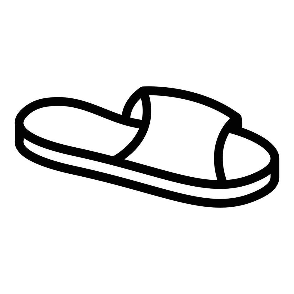 Home slippers soft icon, outline style vector