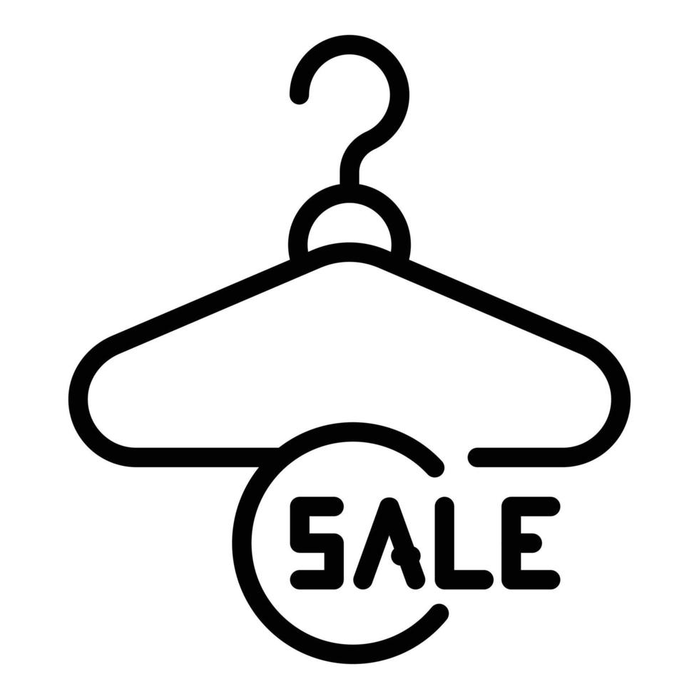 vector de contorno de icono de venta de ropa. Tienda de moda