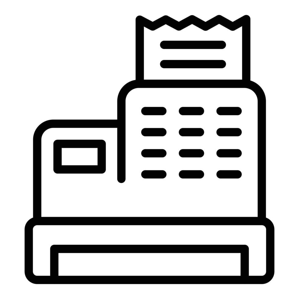 Cashier machine icon outline vector. Cash payment vector