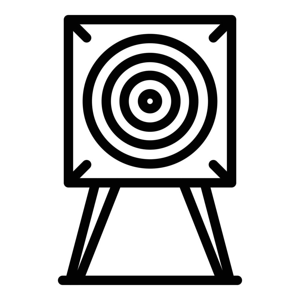 Target board icon outline vector. Arrow aim vector