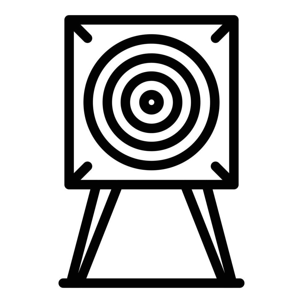 Target board icon outline vector. Arrow aim vector