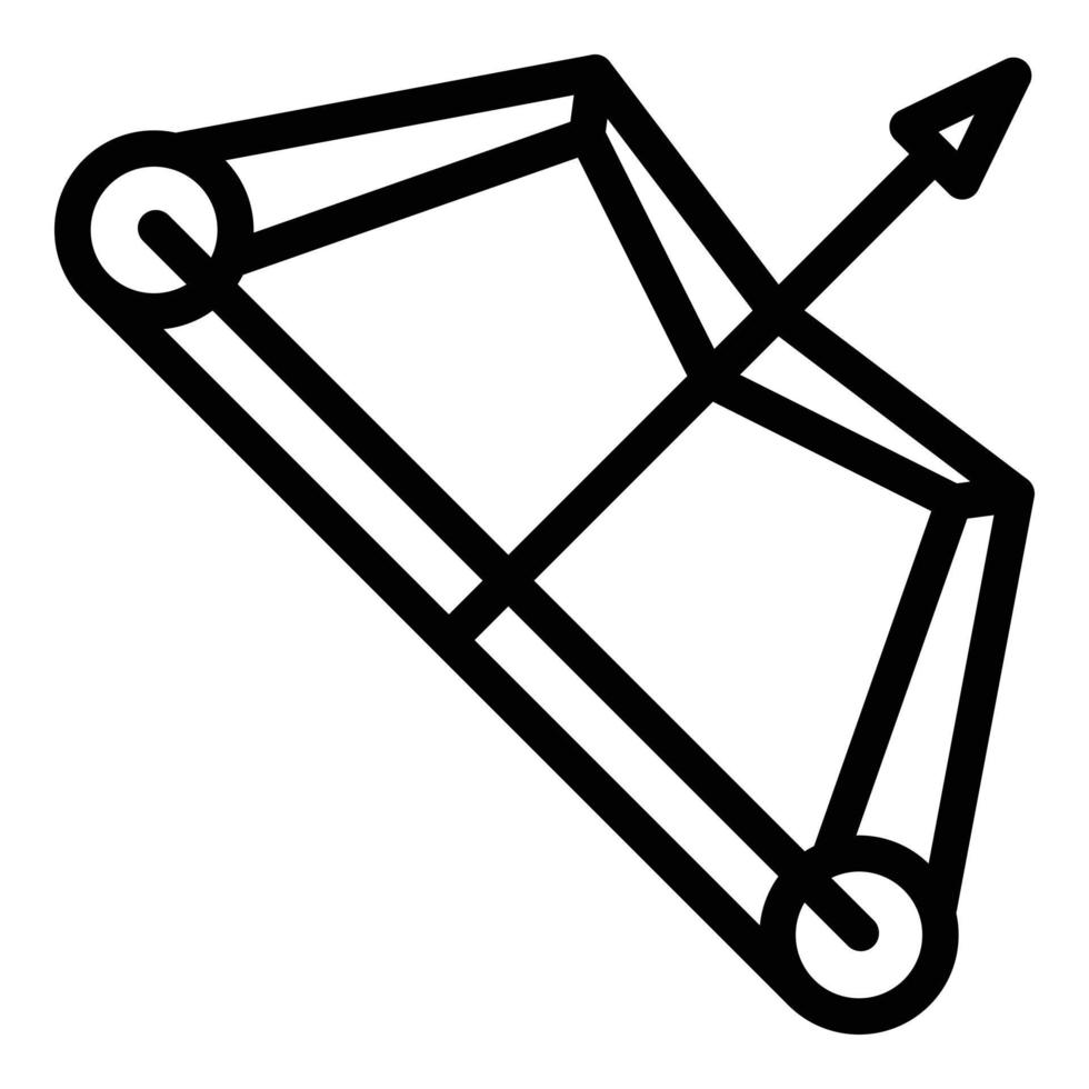 Archery icon outline vector. Target arrow vector