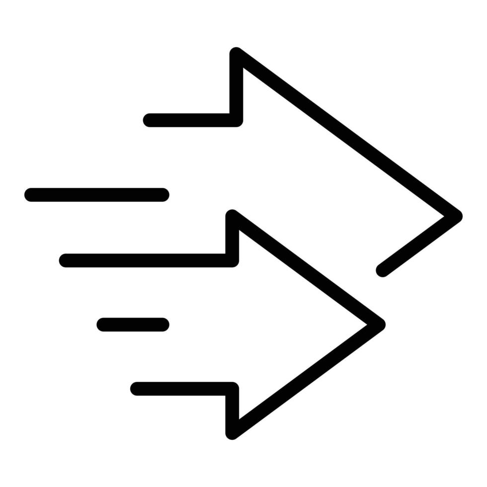Correct direction icon outline vector. Road street vector