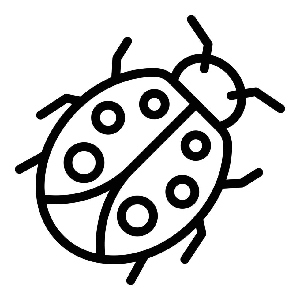 Ladybird wildlife icon, outline style vector