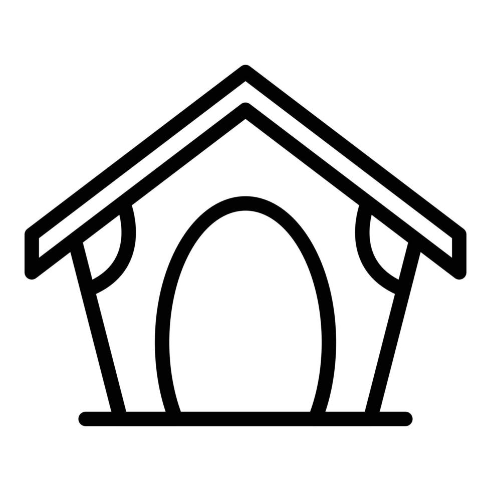 Canine kennel icon outline vector. Dog puppy house vector