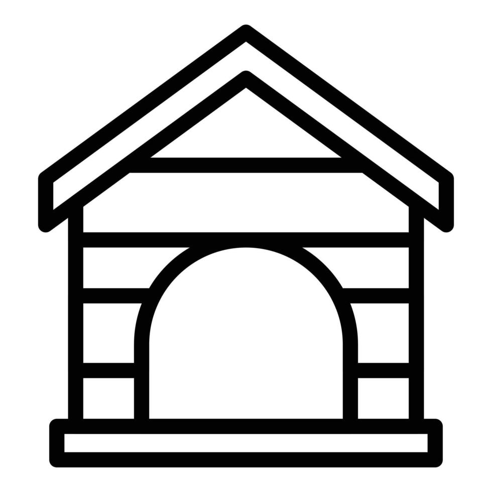 Doggy home icon outline vector. Dog house vector