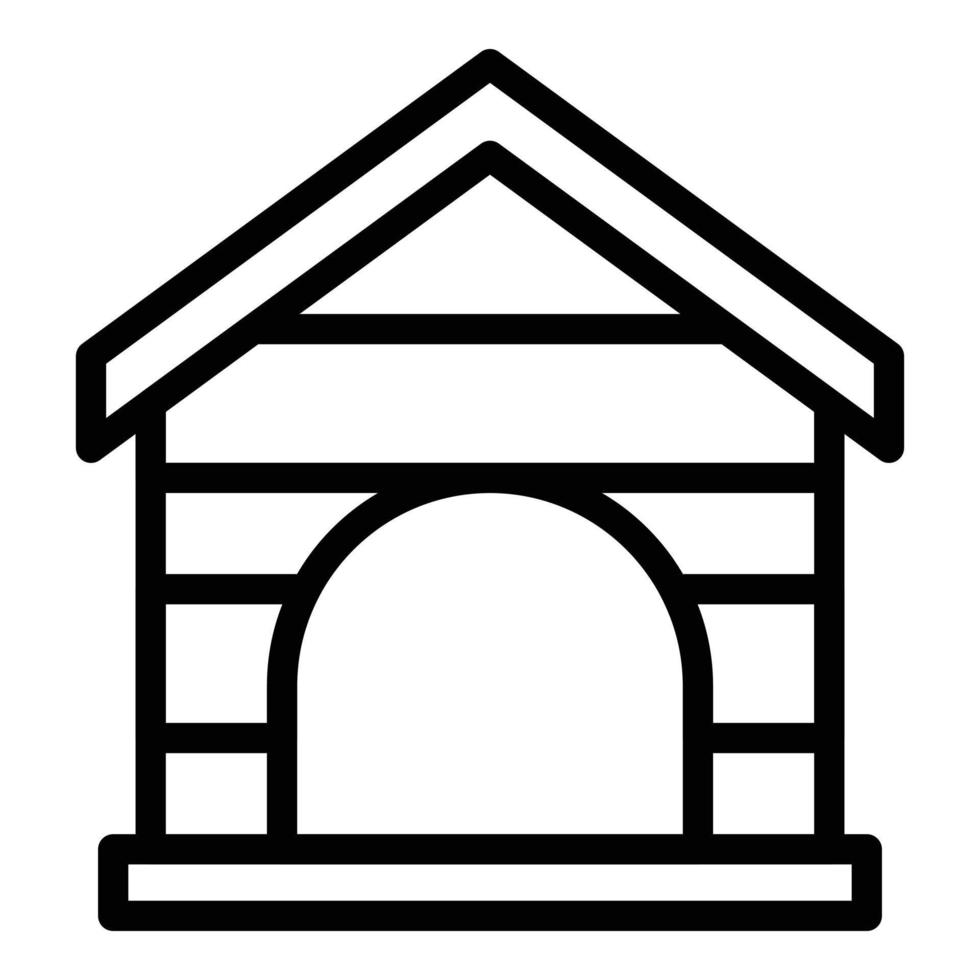 Doggy home icon outline vector. Dog house vector