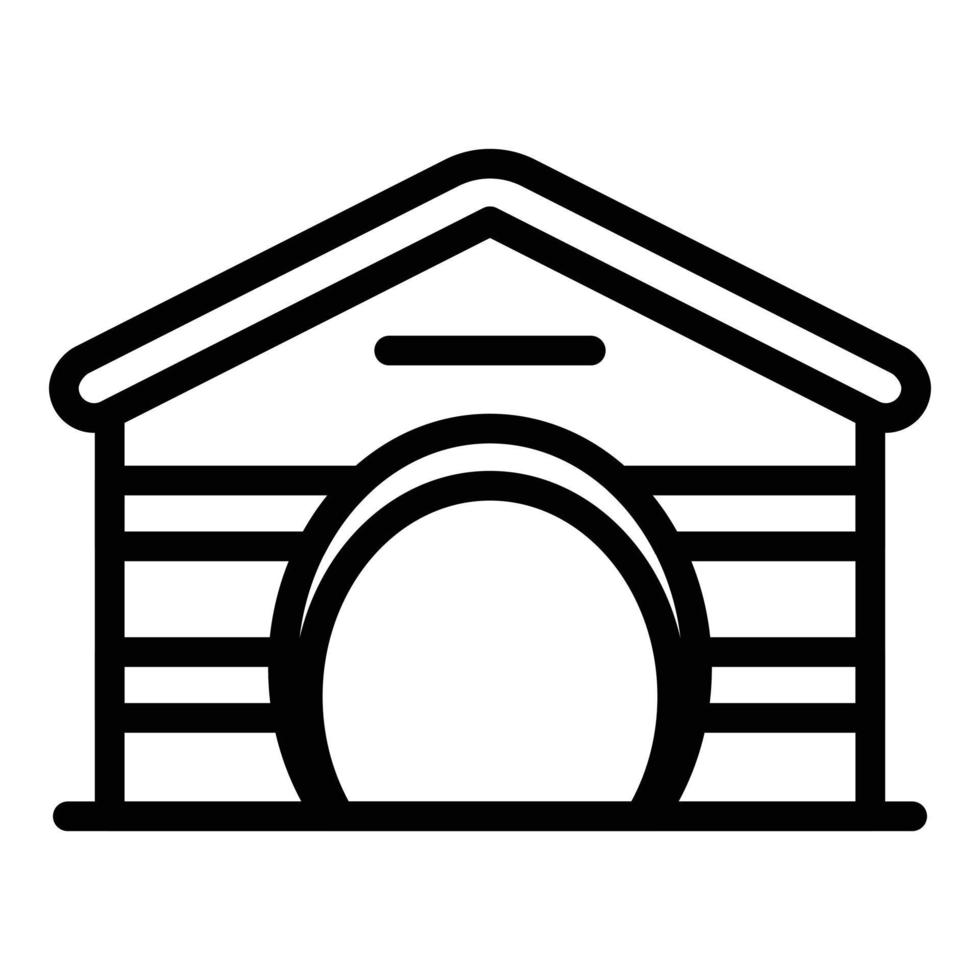 Puppy kennel icon outline vector. Pet house vector