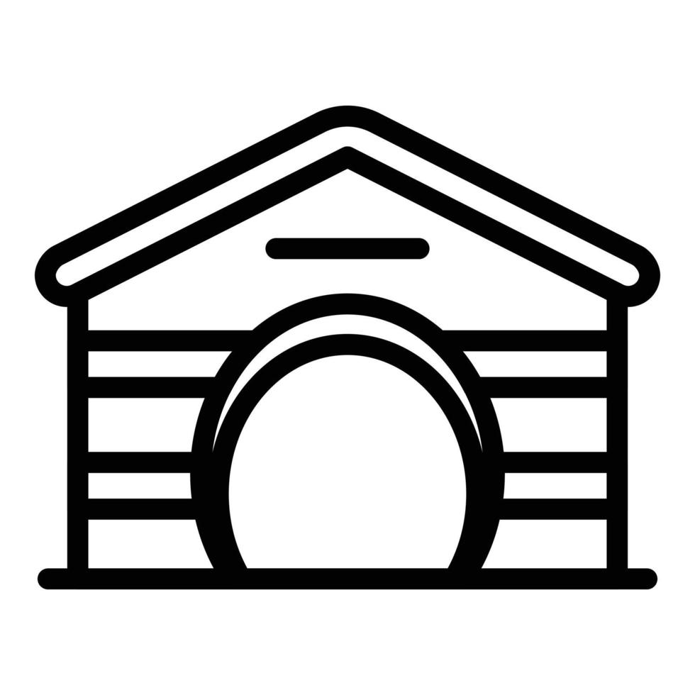 Puppy kennel icon outline vector. Pet house vector