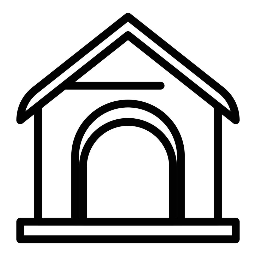 Animal kennel icon outline vector. Dog pet vector