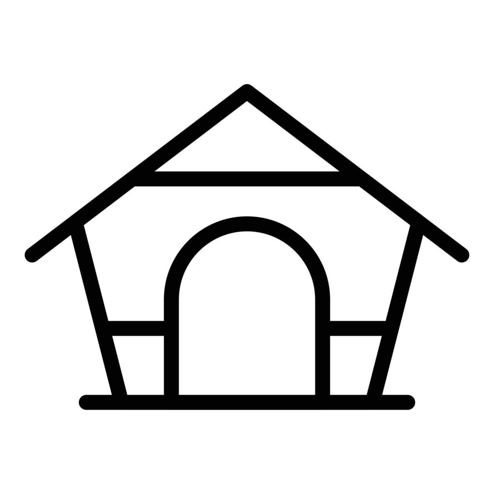 Dog house icon outline vector. Puppy home vector